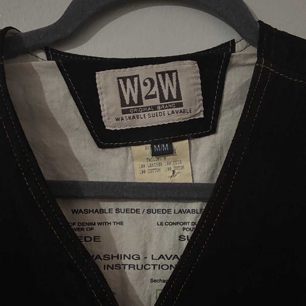 Vintage Skotts Suede Leather Vest – Western Cowboy Style (New) - Picture 5 of 11